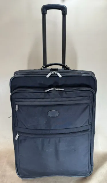 Kirkland Signature Black 26” Upright Expandable Wheeled Large Trip Suitcase