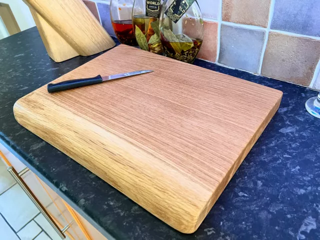 20Cm Deep Solid Oak "James Martin Style" Wooden Chopping Serving Board Chunky 2