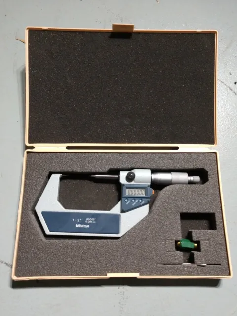 MITUTOYO 1 to 2" DIGIMATIC POINT MICROMETER - .00005" -  No. 342-712-30