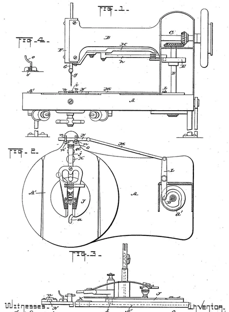 SEWING MACHINE / machine a coudre: SINGER Co.: > 650 (!!) brevets 1851 ...