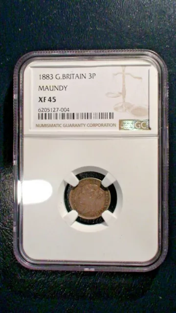 1883 Great Britain Three Pence NGC XF45 3P Coin PRICED TO SELL NOW!