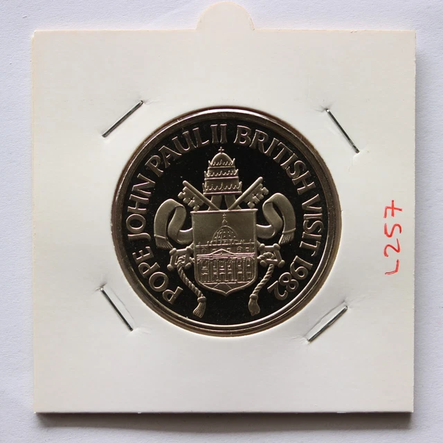 UK 1982 Medal British Visit Pope John Paul II Proof (Ab71450/L257)