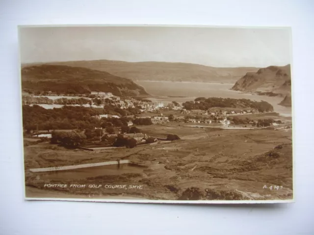 Portree postcard, Isle of Skye – from the Golf Course. Valentine Real Photograph