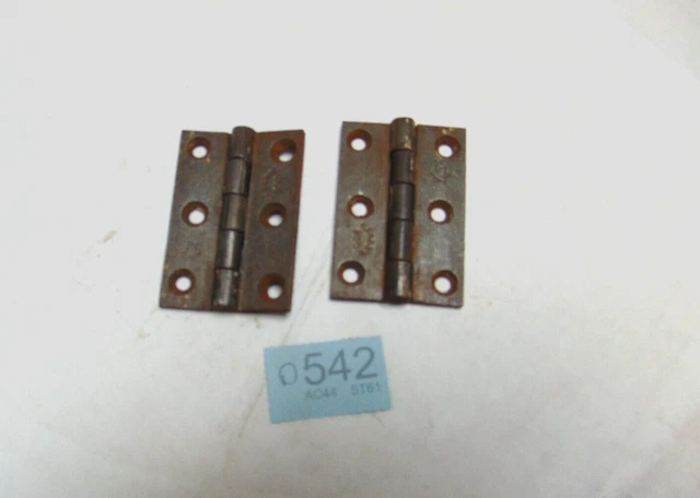 Hinges  Cast iron Door Clark & Co Vintage Antique Pair Of 3" ref 542D