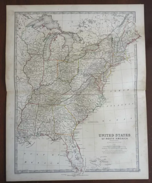 Eastern United States Great Lakes New England American South 1868 Johnston map