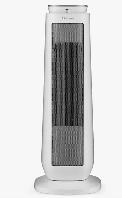 JOHN LEWIS u0026 Partners Mini Tower Fan Heater, White £45.00 - PicClick UK