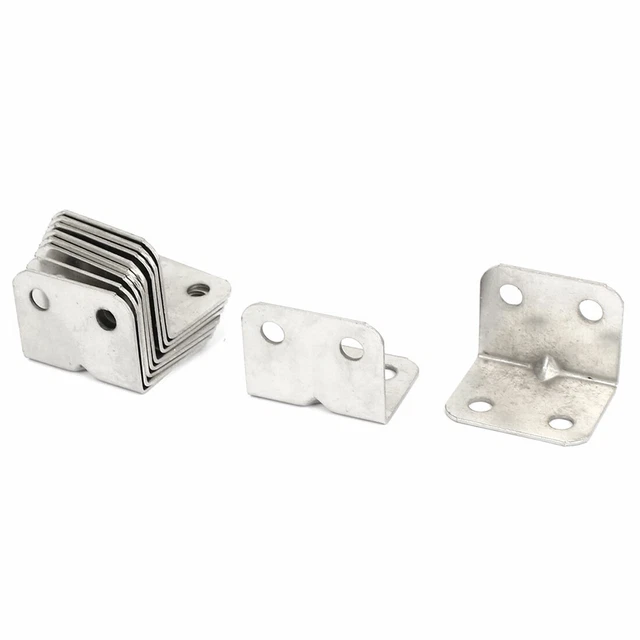 Shelf Support Corner Brace Joint Metal Right Angle Bracket 25mmx25mmx30mm 10pcs