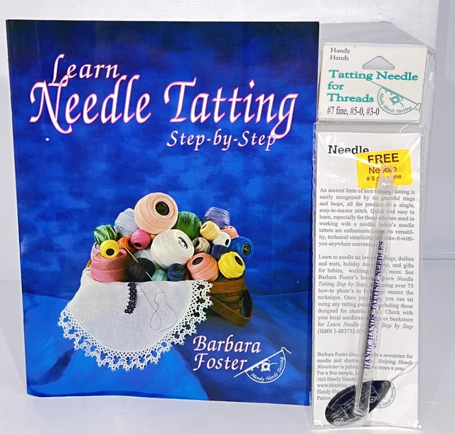 Libro Paso a Paso Learn Needle Tatting con Aguja e Hilo Barbara Foster NUEVO