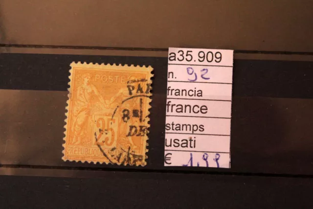 Stamps Francobolli France Francia Used N. 92 (A35909)