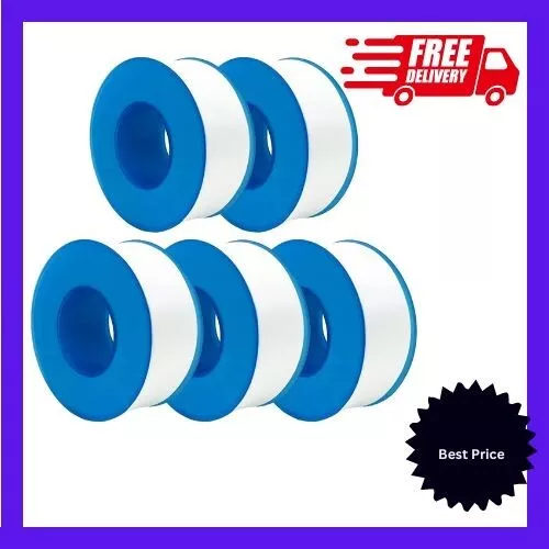5 Rolls Premium Teflon Tape Plumbing, Plumbers Tape for Leaks, PTFE Tape, Thread