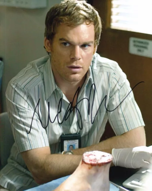 MICHAEL C. HALL signed Autogramm 20x25cm DEXTER in Person autograph COA