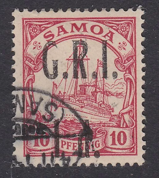 SAMOA 1914 GRI opt on German Samoa : 1d on 10pf used ........ ..............C491