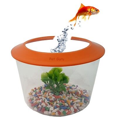 Goldfish Starter Set Aquarium Gold Fish Tank Bowl Gravel Plant Kit 3