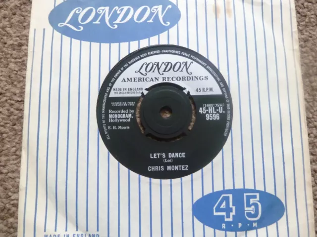 Chris Montez Let's Dance/ You're The One London Label From 1962