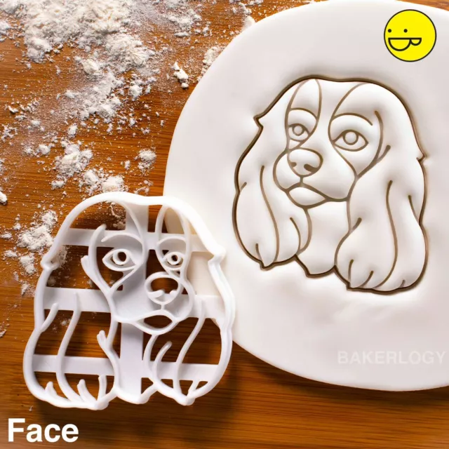 Cavalier King Charles Spaniel Face cookie cutter | english dog treats biscuit