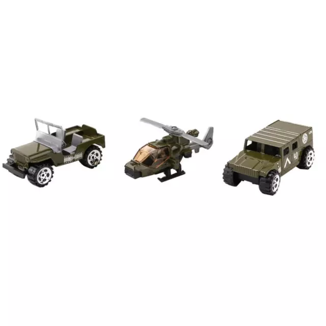 3 Stück  Auto Battefield Auto Hubschrauber Militär Modell Soldat Armee