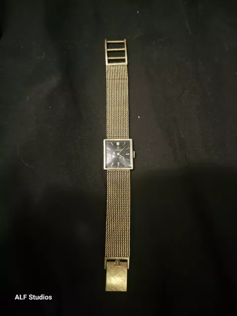 🔥 Vintage Omega Solid 14K Gold & Diamond Man's Mesh Bracelet Watch 🔥 🔥 Vintage Omega Solid 14K Gold & Diamond Man's Mesh Bracelet Watch 🔥