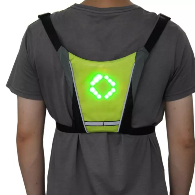 Mochila reflectante señal de giro LED con control remoto inalámbrico para ciclismo seguro