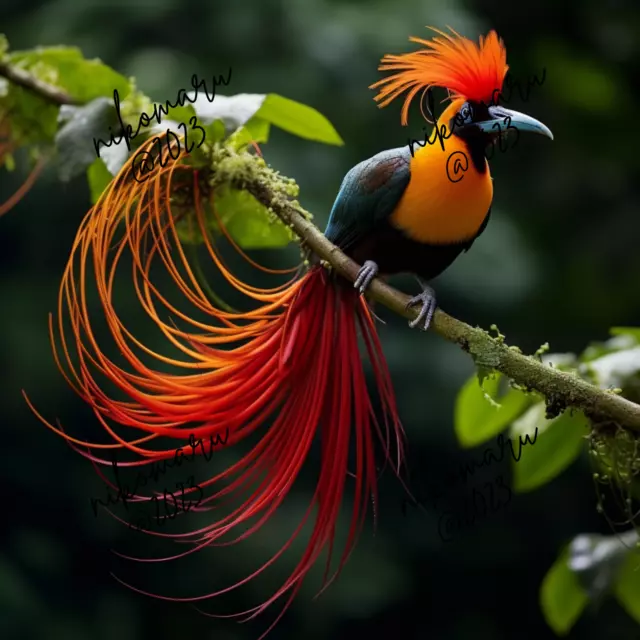 Image numérique Photo papier peint fond bureau Art oiseau de paradis