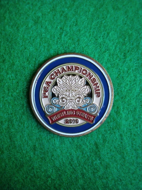 2010 PGA Championship Whistling Straits Golf Ball Marker 1" Coin Haven Wisconsin
