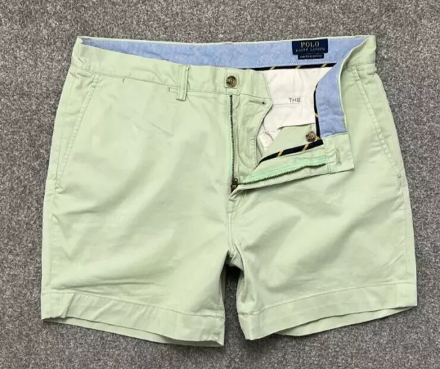 Polo Ralph Lauren Smart Chino Shorts Mens W34 Classic Stretch Fit Green Pony