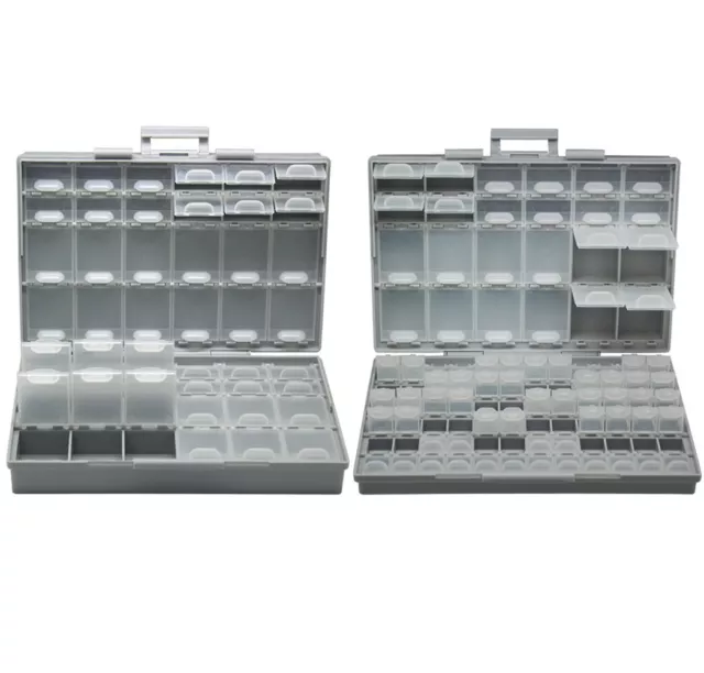 2 units AideTek BOXALL48+96 Compartments Combo Organizer Surface Mount Box