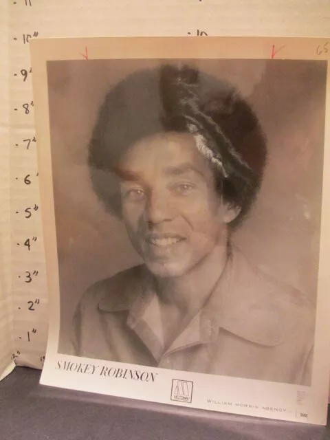 TV show promo photo 1976 SMOKEY ROBINSON Motown music singer Wm Morris HEAD
