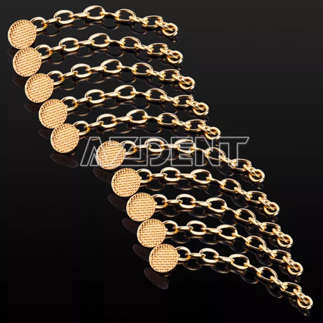 10pcs Cadena de tracción de hebilla lingual reticular redonda ortodóncica oral