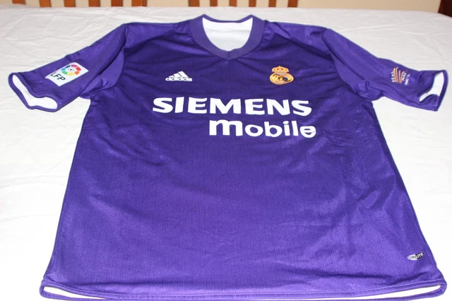 Maillot Real Madrid Centenaire Adidas - Taille M, Blanc, Manches Longues, Occasion
