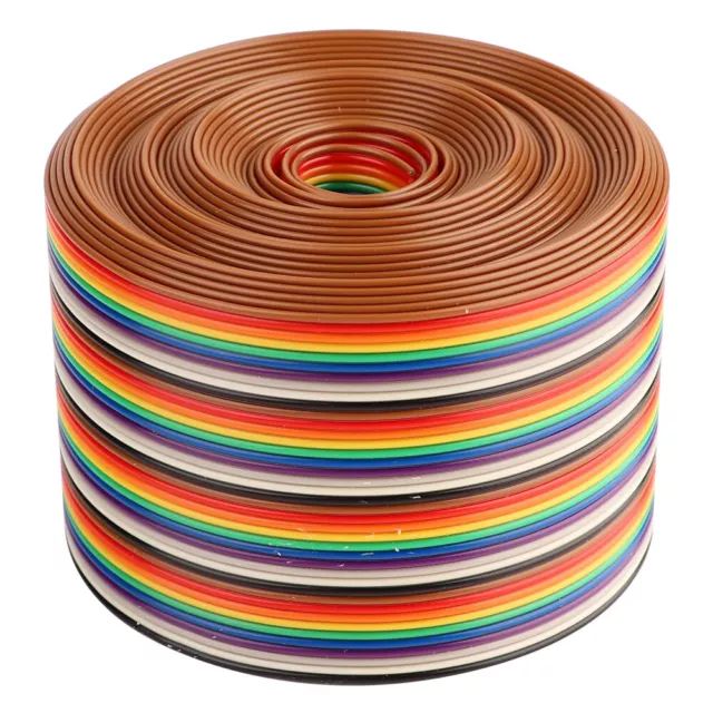 1.27mm Spacing Pitch Cable 40P Flat Rainbow Ribbon Cable Wire Width 5.08cm 3 Met