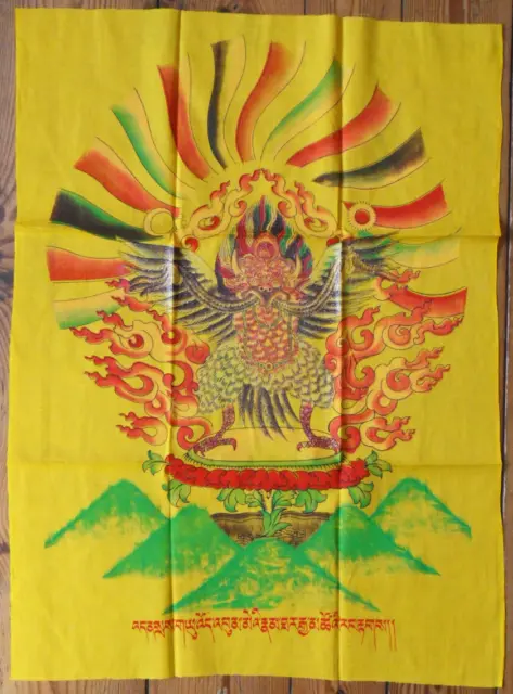 Altardecke Garuda Tibet ca. 87 x 75 xm Buddhismus Dharma