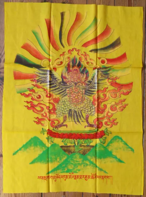 Altardecke Garuda Tibet ca. 87 x 75 xm Buddhismus Dharma