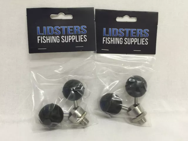 2 Stainless Steel Fishing Ball Butt Rod Bank stick Rests Carp Fishing Lidsters
