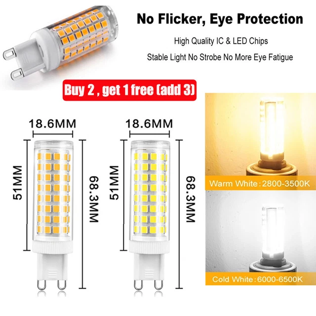 G9 LED 10W Light Bulb COOL WHITE WARM WHITE Replacement Halogen Capsule Bulbs UK