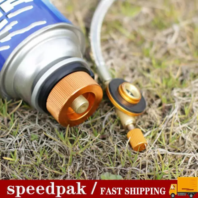 1pcs Camping Stove Butane Gas Metal Adapter Convert .FAE9 Fuel Canister
