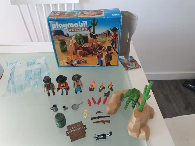 PLAYMOBIL 5250 CAISSE bois explosifs COW BOY REPAIRE HORS LA LOI