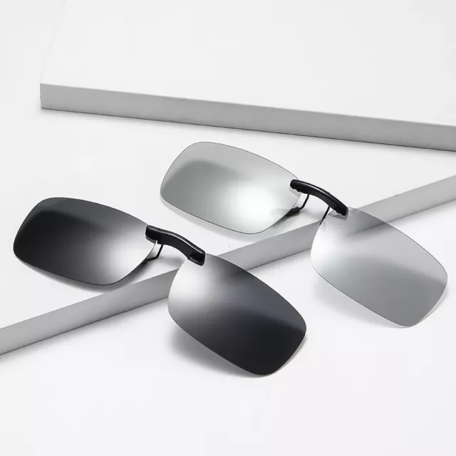 Photochrome polarisierte Clip-On-Sonnenbrille für Myopie-Brille Männer Frauen