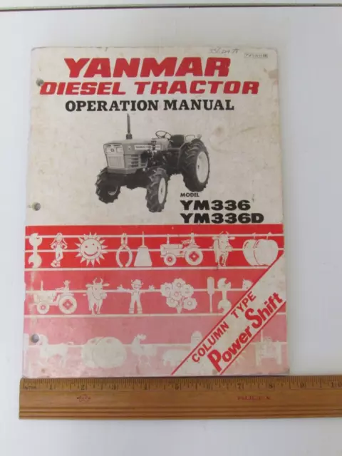 Operators manual Yanmar YM366 & 366D tractor