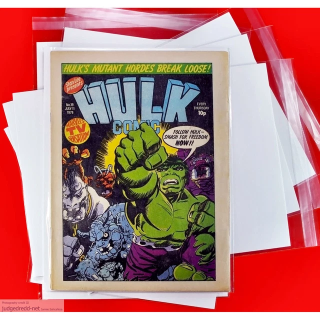MAGAZINE BAGS AND Boards A4 Size0 Fits Marvel UK Weekly Hulk Comic