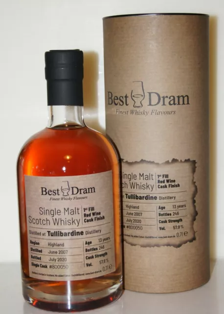 Tullibardine 13y 2007 / 2020 57,8% BD 1st Fill Red Wine Cask 80005 246 bot. 0,7L