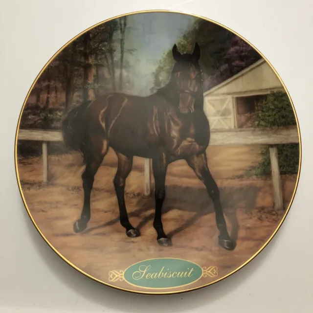 Danbury Mint SEABISCUIT Susie Morton Legendary Racehorses Collection Plate