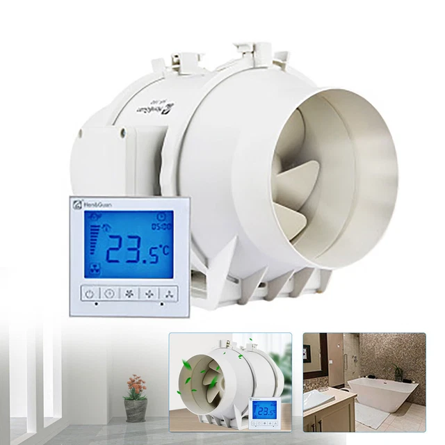 Ventilatore Tubolare Hon&Guan 100 Mm - 221 M³/h, Regolabile, Per Bagno, Cantina, Cucina - Foto 9