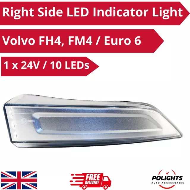 Right Side E-Mark Indicator LED light for Volvo FH4 FM4 Euro 6 trucks #82151205