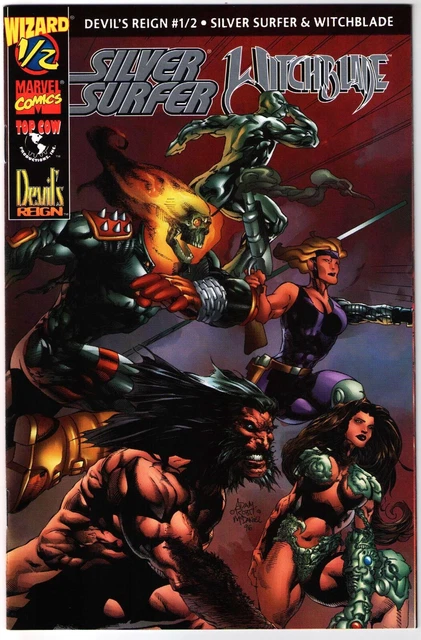 Silver Surfer Witchblade Devil's Reign #1/2 1997  Mail In Limited Edition W COA!
