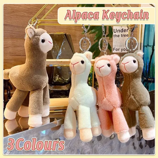 Cute Mini Alpaca Soft Plush Stuffed Doll Toys Keychain Cartoon Bag Pendant*li