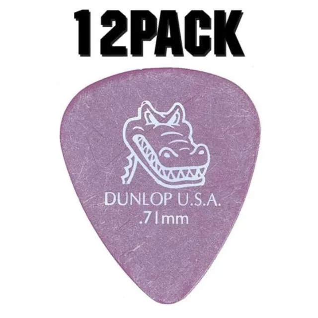 Jim Dunlop Gator Grip Plectrum Players Pack - 12 Pack - .71mm