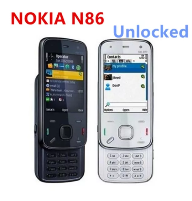 Original Nokia N86 White Unlocked GSM 3G Mobile Phone WIFI 8MP 8GB Cellphone