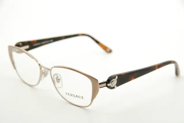 NEW AUTHENTIC VERSACE 1196 1052 Gold/Tortoise 51mm Frames