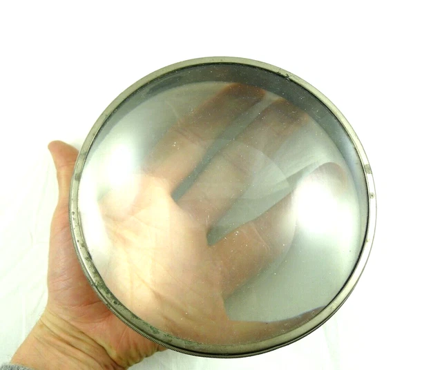 Vecchia Lente Di Ingradimento Gigante Da Tavolo Vintage  16 Cm Diam