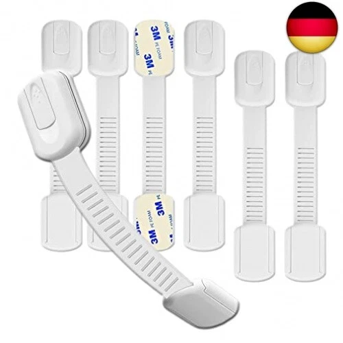 6 Stück Kindersicherung für Schrank und Schubladen, Schubladensicherung für Ba